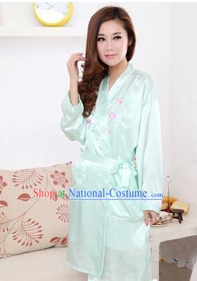 Embroidery Night Gown Women Sexy Camisole Skirt Two Pieces Night Suit Nighty Bedgown Blue