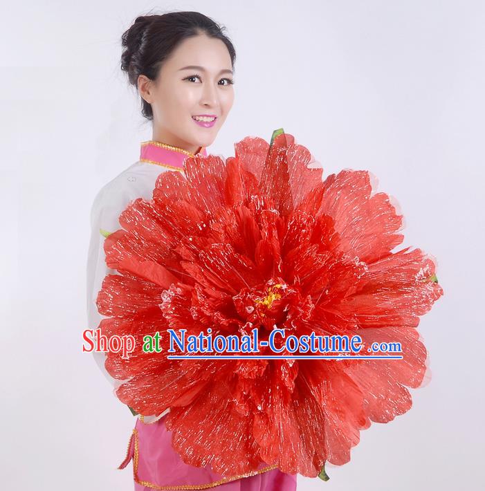 Traditional Chinese Dance Folk Dance Stage Flowers Props Simulation Peony Props