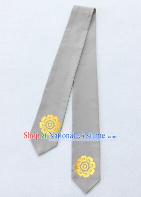 Korean Hair Band for Women Hair Strap Ties Headwrap Kerean Traditional Hot Stamping Bronzing Gray