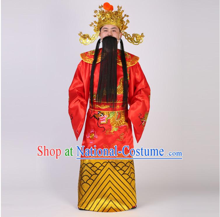 Ancient Mammon Clothes Celebration Show God Of Fortune Clothing God Of Wealth Costume For Men