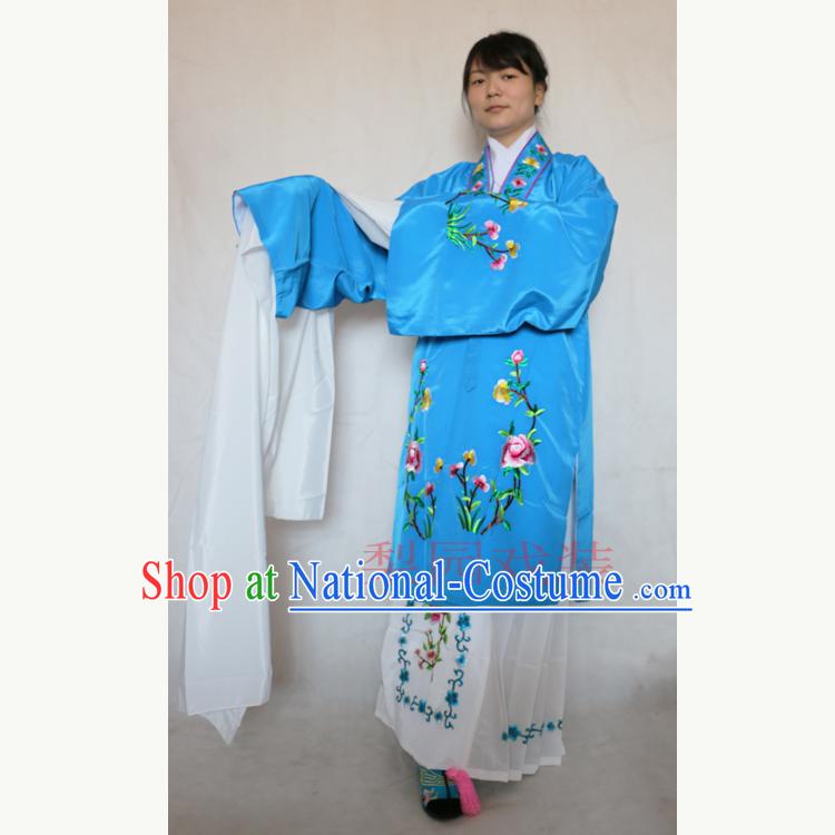 Ancient Peking Opera Costume Drama Female Yueju Opera Drama Miss Dance Costumes Huadan Long Sleeve Costumes and Skirt for Women