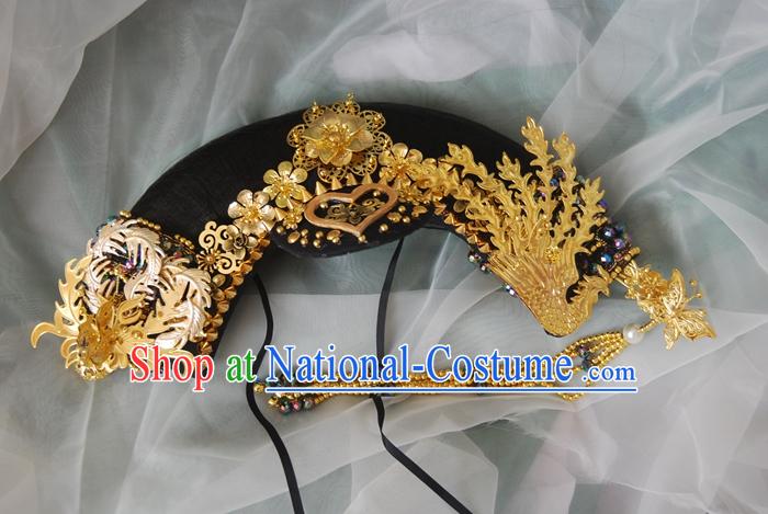 Chinese Ancient Style Hair Jewelry Accessories, Hairpins, Headwear, Headdress, Hair Fascinators, Qing Dynasty Imperial Empress Zhenhuan Handmade Phoenix Wig and Hair Accessories for Women