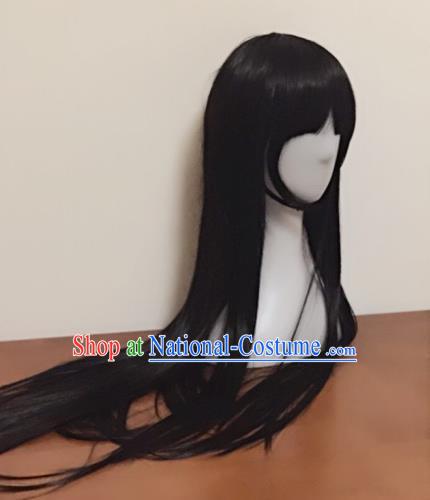 Chinese Traditional Long Wig, Updo Wigs, Lace Front Wigs, Geisha Wig