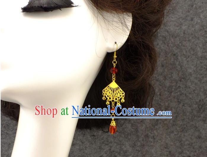 Ancient Chinese Style Imperial Palace Empress Queen Wedding Cloisonnè Earrings For Women