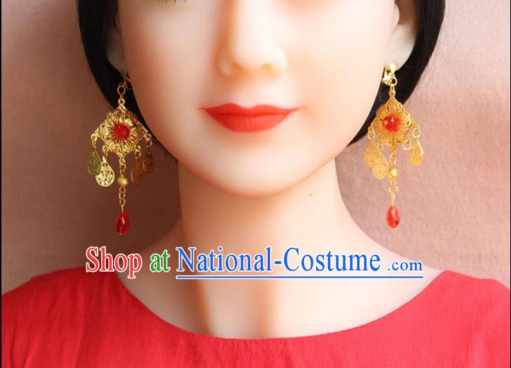 Ancient Chinese Style Imperial Palace Empress, Queen Wedding Earrings For Women