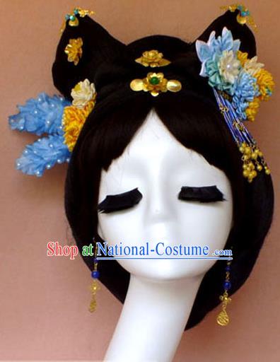 Chinese Ancient Style Hair Jewelry, Tang Dynasty Accessories, Princess Hairpins, Headwear, Headdress, Hair Fascinators for Women