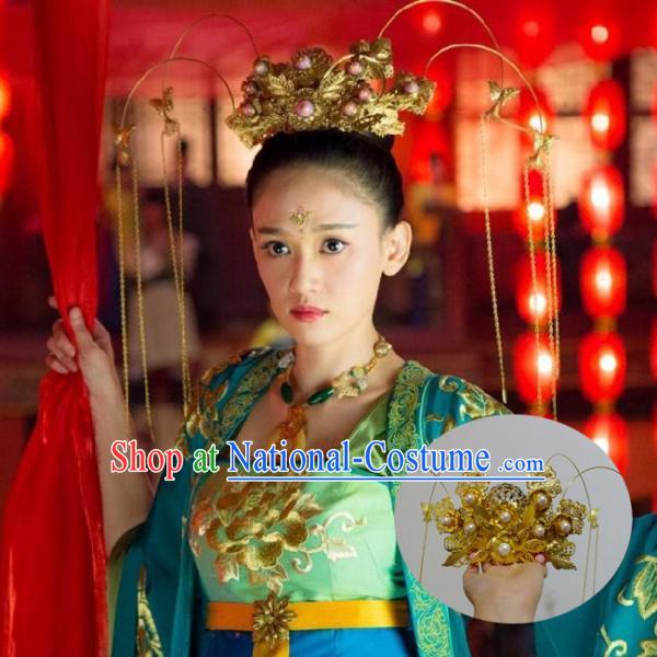 Chinese Ancient Style Hair Jewelry, Dongfang Bubai Accessories, Hairpins, Hanfu Suits, Wedding Bride Imperial Empress Accessories for Women