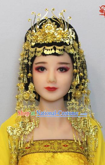 Chinese Ancient Style Hair Jewelry Accessories, Hairpins, Xinjiang Ethnic Chinese Bride Headdress, Exotic Princess In Nepal Accessories for Women