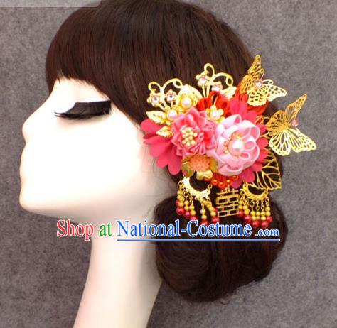 Chinese Ancient Style Hair Jewelry Accessories, Hairpins, Hanfu Xiuhe Suit Wedding Bride Hair Accessories for Women