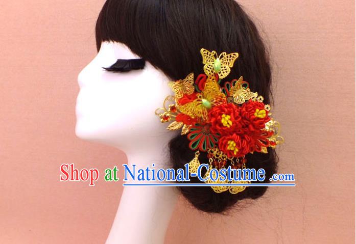 Chinese Ancient Style Hair Jewelry Accessories, Hairpins, Hanfu Xiuhe Suit Wedding Bride Hair Accessories for Women