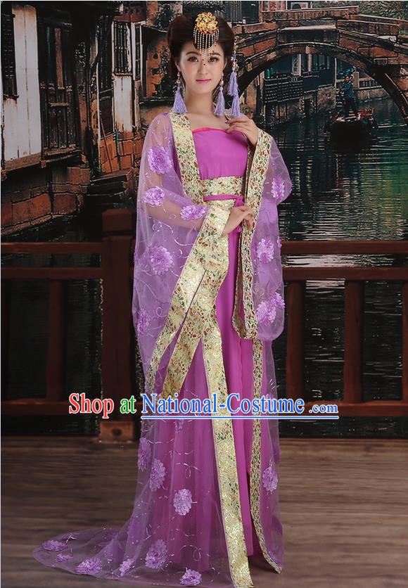 Ancient Chinese Palace Empress Costumes Complete Set, Tang Dynasty Ancient Palace Princess Wedding Dress Suits For Women