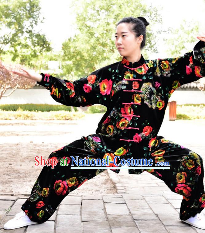 Black Top Kung Fu Flax Clothing Mandarin Costume Jacket Martial Arts Clothes Shaolin Uniform Kungfu Uniforms Supplies for Men Women Adults Children