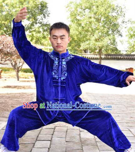 Top Kung Fu Velvet Clothing Mandarin Costume Jacket Martial Arts Clothes Shaolin Uniform Kungfu Uniforms Supplies for Men Women Adults Children