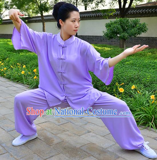 Top Kung Fu Silk Cotton Clothing Mandarin Costume Jacket Martial Arts Clothes Shaolin Uniform Kungfu Uniforms Supplies for Men Women Adults Children