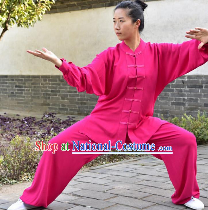 Top Kung Fu Silk Cotton Clothing Mandarin Costume Jacket Martial Arts Clothes Shaolin Uniform Kungfu Uniforms Supplies for Men Women Adults Children