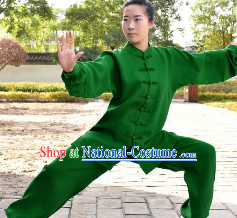 Top Kung Fu Flax Clothing Mandarin Costume Jacket Martial Arts Clothes Shaolin Uniform Kungfu Uniforms Supplies for Men Women Adults Children