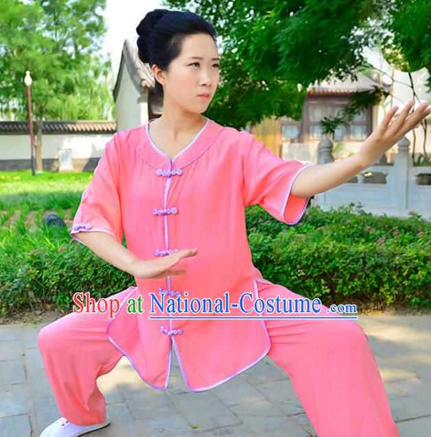 Top Kung Fu Flax Clothing Mandarin Costume Jacket Martial Arts Clothes Shaolin Uniform Kungfu Uniforms Supplies for Women Adults Children