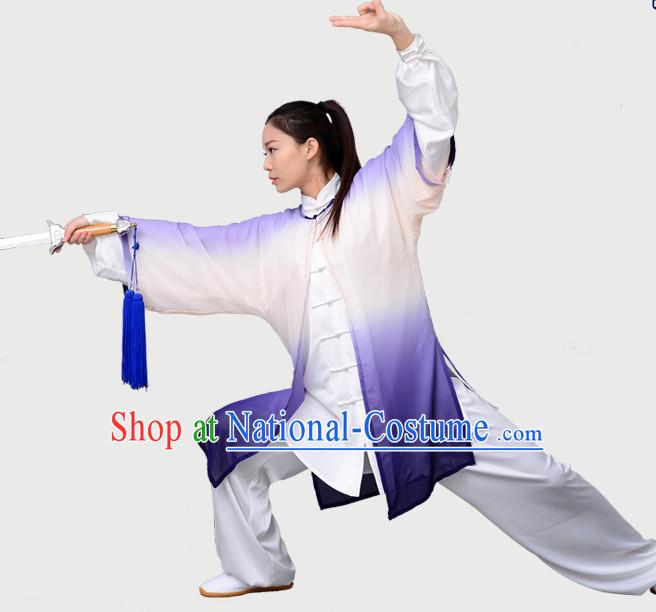 Top Tai Chi Uniforms Kung Fu Costume Martial Arts Kung Fu Training Uniform Gongfu Shaolin Wushu Clothing for Men Women Adults Children