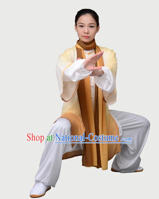 Top Tai Chi Uniforms Kung Fu Costume Martial Arts Kung Fu Training Uniform Gongfu Shaolin Wushu Clothing for Men Women Adults Children