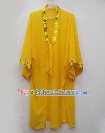 Yellow Wudang Uniform Taoist Uniform Kungfu Kung Fu Clothing Clothes Pants Shirt Supplies Wu Gong Outfits Mantle Cape