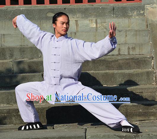 White Wudang Uniform Taoist Uniform Kungfu Kung Fu Clothing Clothes Pants Shirt Supplies Wu Gong Outfits