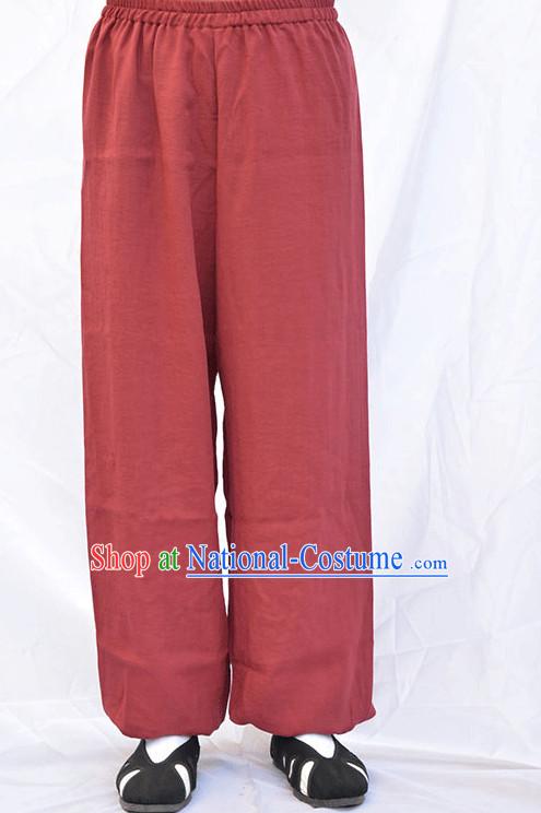 Wudang Uniform Taoist Uniform Kungfu Kung Fu Clothing Clothes Pants Shirt Supplies Wu Gong Outfits Flax Pants