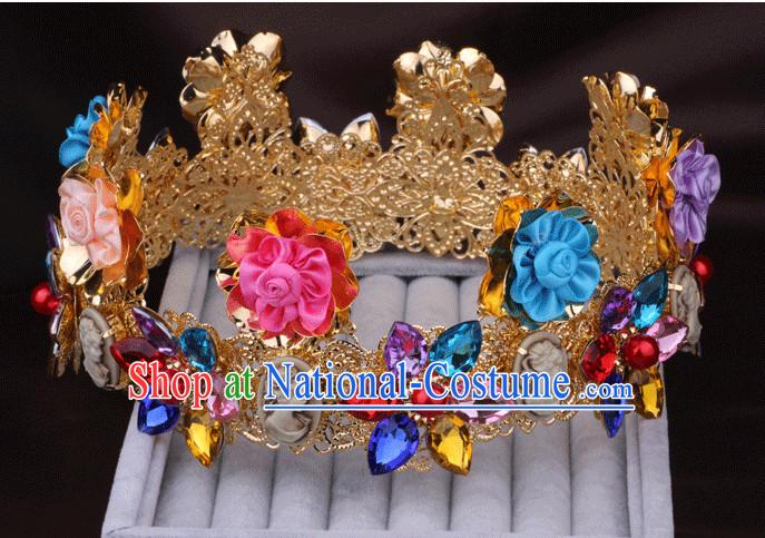 Traditional Chinese Style Princess Empress Queen Brides Wedding Headpieces Hair Fascinators Jewelry Decorations Hairpins Phoenix Crown Coronet