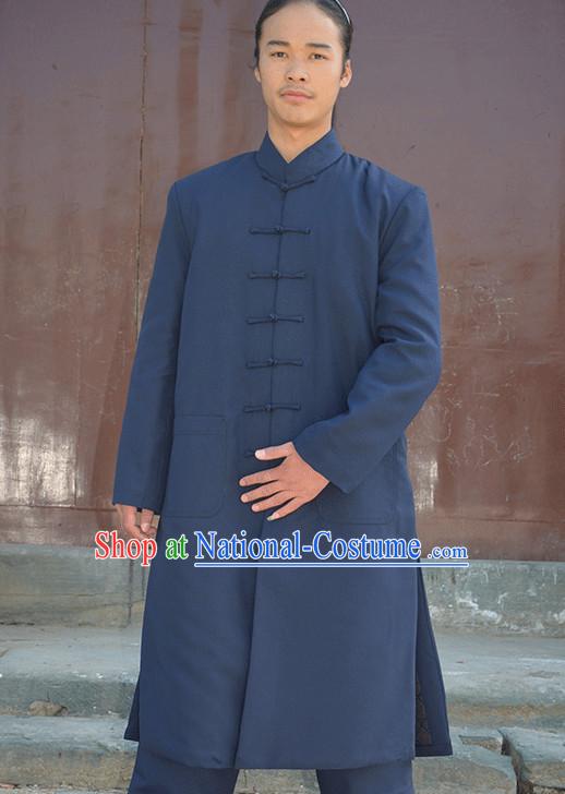 Wudang Uniform Taoist Uniform Kungfu Kung Fu Clothing Clothes Pants Shirt Supplies Wu Gong Flax Long Jacket Outfits