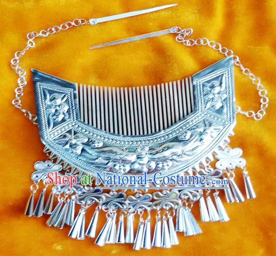 Chinese Princess Miao Tribe Silver Necklace