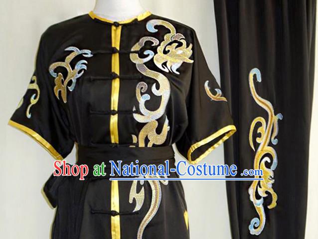 Top Kung Fu Costume Martial Arts Kung Fu Training Uniform Gongfu Shaolin Wushu Clothing for Men Women Adults Children