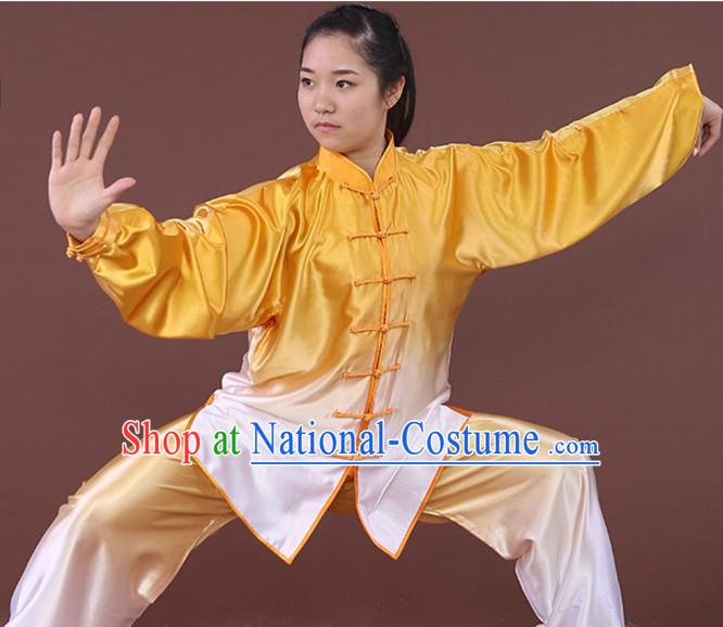 Top Tai Chi Uniforms Kung Fu Costume Martial Arts Kung Fu Training Uniform Gongfu Shaolin Wushu Clothing for Men Women Adults Children