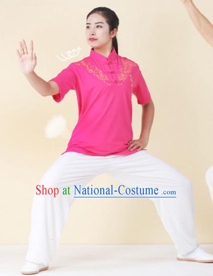 Top Tai Chi Uniforms Kung Fu Costume Martial Arts Kung Fu Training Uniform Gongfu Shaolin Wushu Clothing for Men Women Adults Children