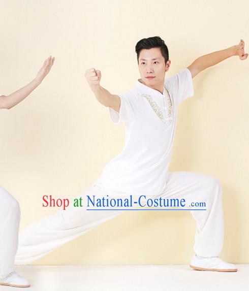 Top Tai Chi Uniforms Kung Fu Costume Martial Arts Kung Fu Training Uniform Gongfu Shaolin Wushu Clothing for Men Women Adults Children