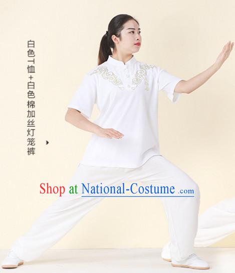 Top Tai Chi Uniforms Kung Fu Costume Martial Arts Kung Fu Training Uniform Gongfu Shaolin Wushu Clothing for Men Women Adults Children