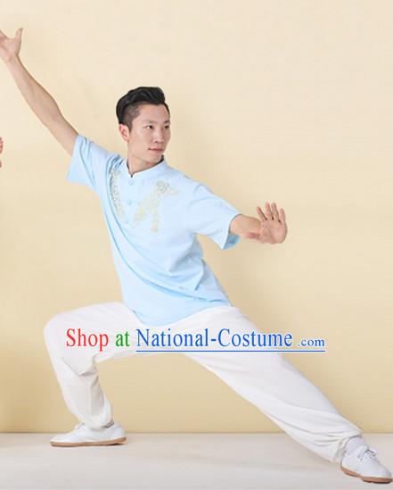 Top Tai Chi Uniforms Kung Fu Costume Martial Arts Kung Fu Training Uniform Gongfu Shaolin Wushu Clothing for Men Women Adults Children