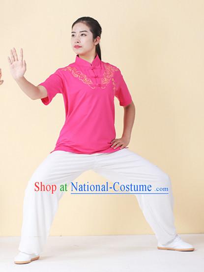 Top Tai Chi Uniforms Kung Fu Costume Martial Arts Kung Fu Training Uniform Gongfu Shaolin Wushu Clothing for Men Women Adults Children