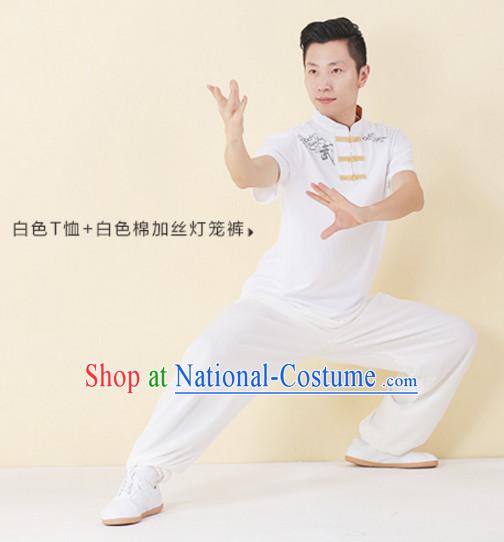 Top Tai Chi Uniforms Kung Fu Costume Martial Arts Kung Fu Training Uniform Gongfu Shaolin Wushu Clothing for Men Women Adults Children