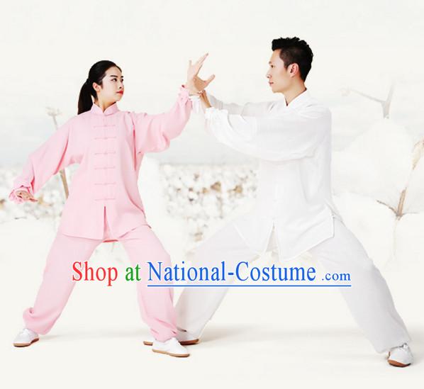 Top Tai Chi Uniforms Kung Fu Costume Martial Arts Kung Fu Training Uniform Gongfu Shaolin Wushu Clothing for Men Women Adults Children