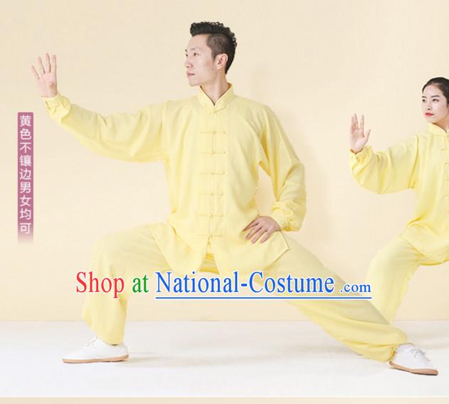 Top Tai Chi Uniforms Kung Fu Costume Martial Arts Kung Fu Training Uniform Gongfu Shaolin Wushu Clothing for Men Women Adults Children