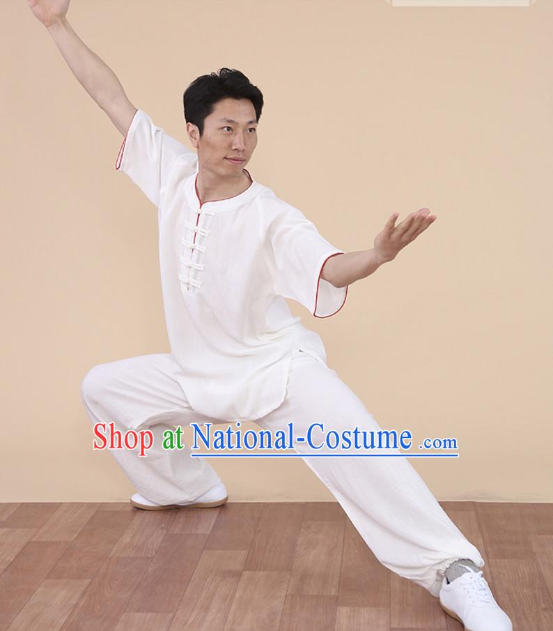 Top Tai Chi Uniforms Kung Fu Costume Martial Arts Kung Fu Training Uniform Gongfu Shaolin Wushu Clothing for Men Women Adults Children