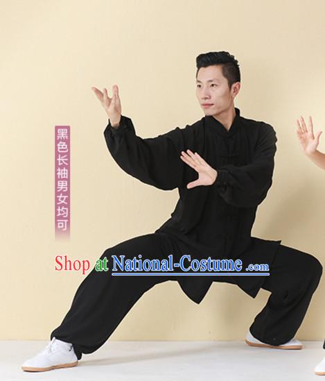 Top Tai Chi Uniforms Kung Fu Costume Martial Arts Kung Fu Training Uniform Gongfu Shaolin Wushu Clothing for Men Women Adults Children