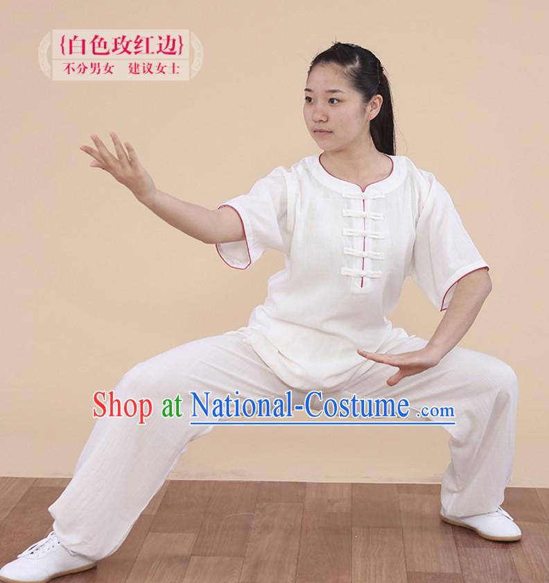 Top Tai Chi Uniforms Kung Fu Costume Martial Arts Kung Fu Training Uniform Gongfu Shaolin Wushu Clothing for Men Women Adults Children