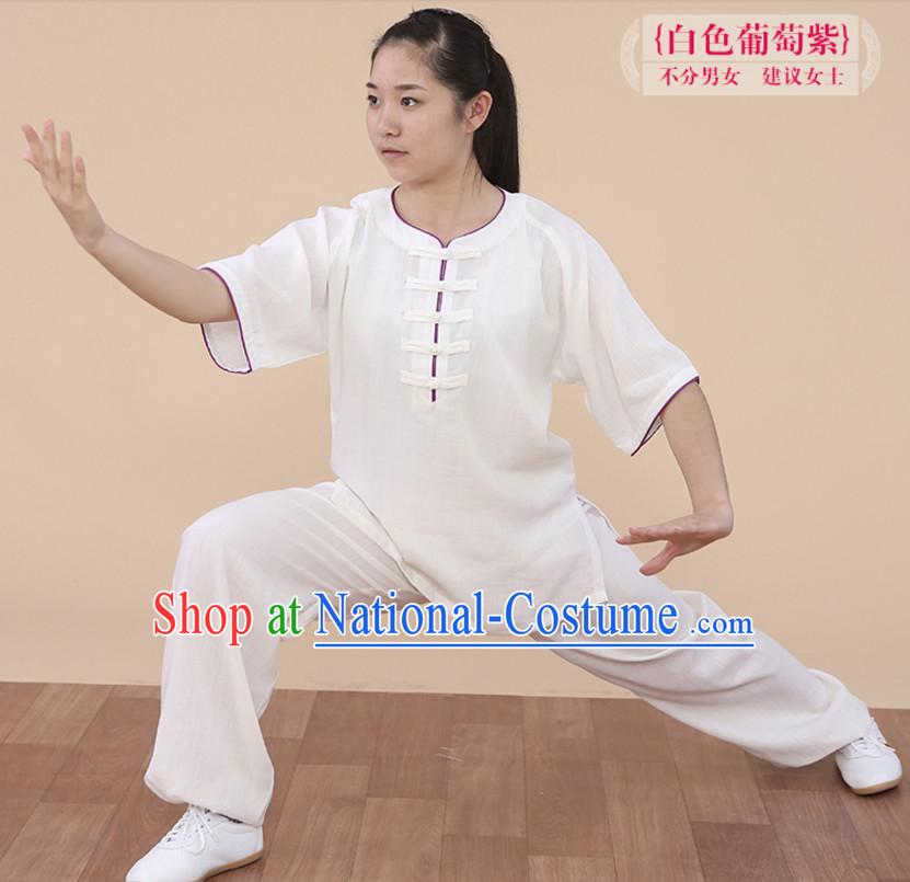 Top Tai Chi Uniforms Kung Fu Costume Martial Arts Kung Fu Training Uniform Gongfu Shaolin Wushu Clothing for Men Women Adults Children