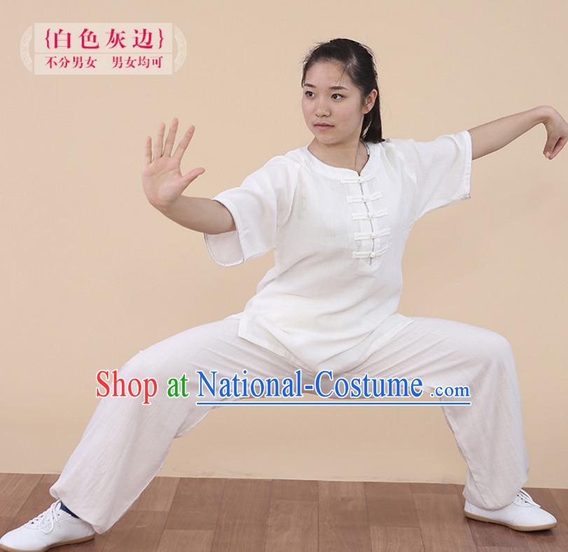 Top Tai Chi Uniforms Kung Fu Costume Martial Arts Kung Fu Training Uniform Gongfu Shaolin Wushu Clothing for Men Women Adults Children