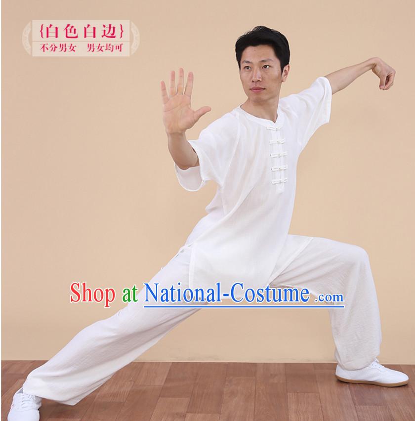 Top Tai Chi Uniforms Kung Fu Costume Martial Arts Kung Fu Training Uniform Gongfu Shaolin Wushu Clothing for Men Women Adults Children