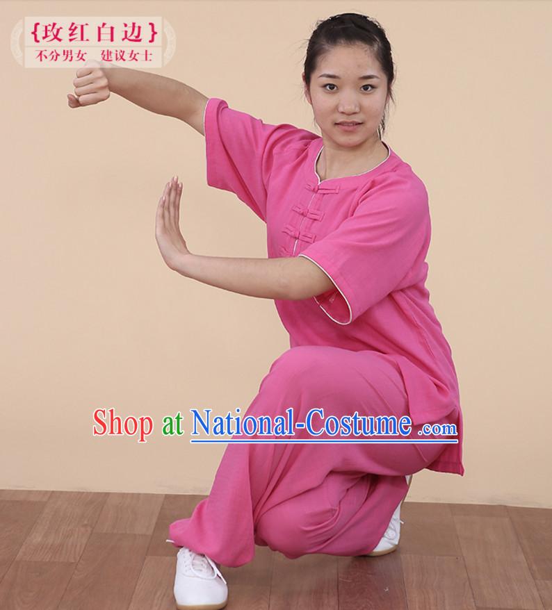 Top Tai Chi Uniforms Kung Fu Costume Martial Arts Kung Fu Training Uniform Gongfu Shaolin Wushu Clothing for Men Women Adults Children