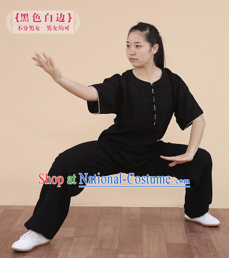 Top Tai Chi Uniforms Kung Fu Costume Martial Arts Kung Fu Training Uniform Gongfu Shaolin Wushu Clothing for Men Women Adults Children