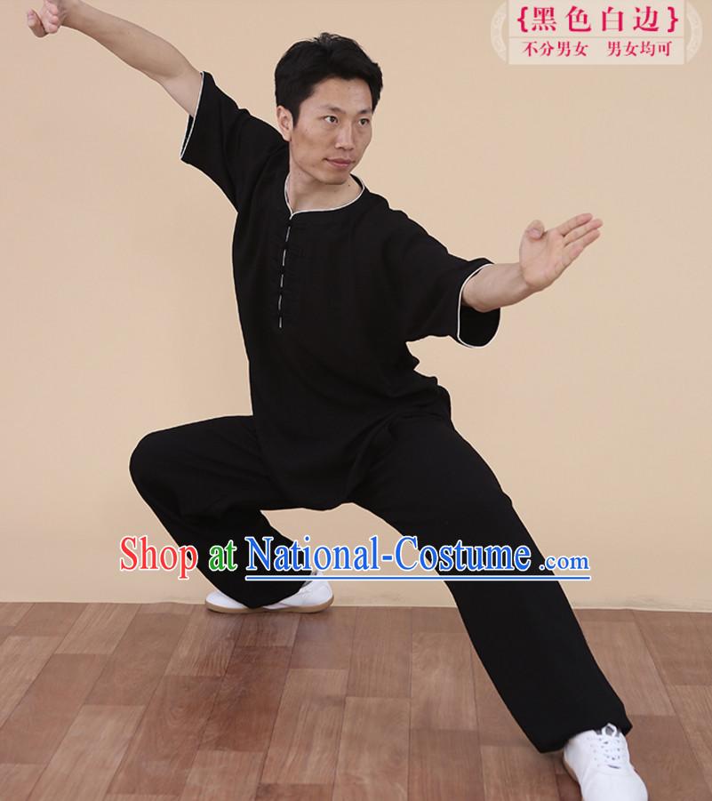 Top Tai Chi Uniforms Kung Fu Costume Martial Arts Kung Fu Training Uniform Gongfu Shaolin Wushu Clothing for Men Women Adults Children