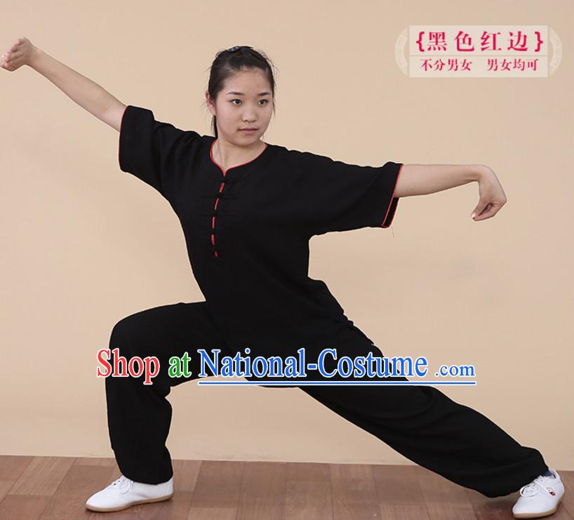 Top Tai Chi Uniforms Kung Fu Costume Martial Arts Kung Fu Training Uniform Gongfu Shaolin Wushu Clothing for Men Women Adults Children