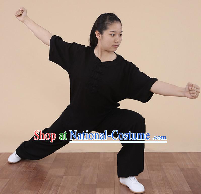 Top Tai Chi Uniforms Kung Fu Costume Martial Arts Kung Fu Training Uniform Gongfu Shaolin Wushu Clothing for Men Women Adults Children